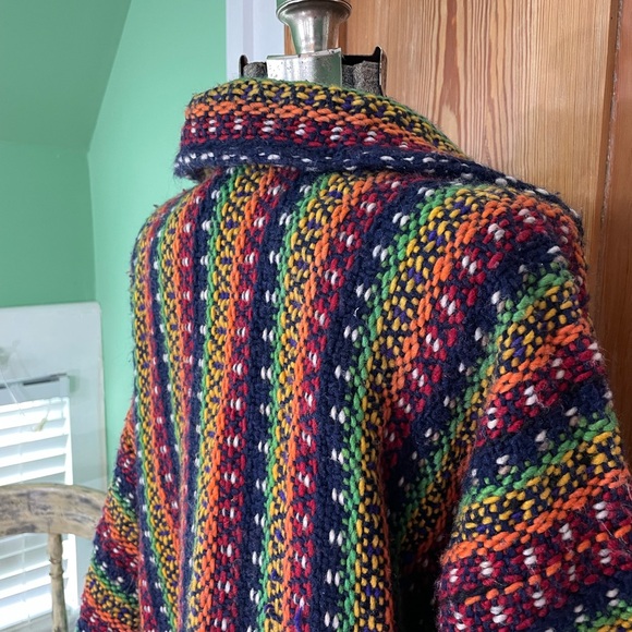 🌈 Vintage Handwoven Boho Jacket – One-of-a-Kind Hippie Magic Unisex Size Lage - Picture 9 of 14